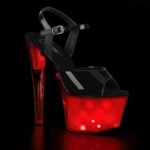 Pleaser Discolite-709 Hakken Dames Zwart Wit | BELGIE BEWOJAHC