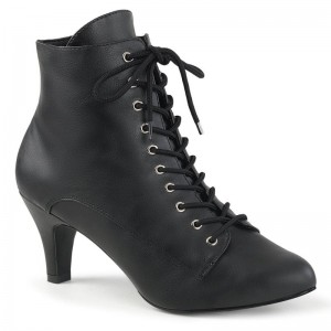 Pleaser Divine-1020 Vegan Leather Laarzen Dames Zwart | BELGIE BEXJBGKN