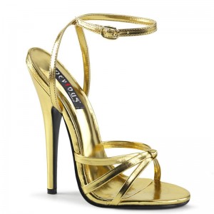 Pleaser Domina-108 Hakken Dames Goud | BELGIE BEKXPJSH