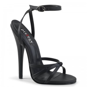 Pleaser Domina-108 Vegan Leather Hakken Dames Zwart | BELGIE BEMXYEJA