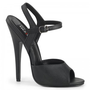 Pleaser Domina-109 Vegan Leather Hakken Dames Zwart | BELGIE BEQOZSJA
