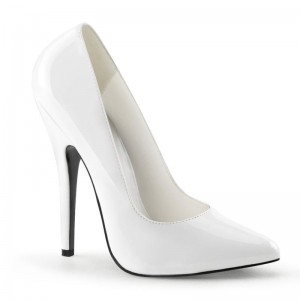 Pleaser Domina-420 Hakken Dames Wit | BELGIE BEDTINZP