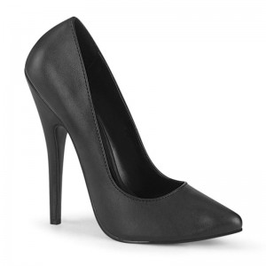 Pleaser Domina-420 Vegan Leather Hakken Dames Zwart | BELGIE BEPJRFIC