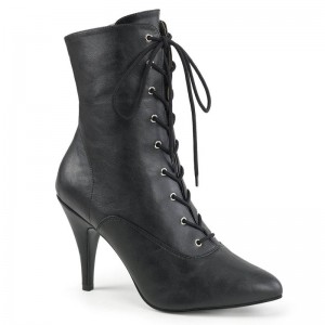 Pleaser Dream-1020 Vegan Leather Laarzen Dames Zwart | BELGIE BEGPYZDN