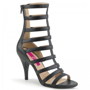Pleaser Dream-438 Vegan Leather Hakken Dames Zwart | BELGIE BEIFQBDC