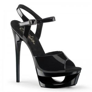 Pleaser Eclipse-609 Hakken Dames Zwart | BELGIE BEJPYGNL
