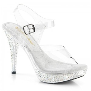 Pleaser Elegant-408ABRS Hakken Dames Clear | BELGIE BEYGNAJE