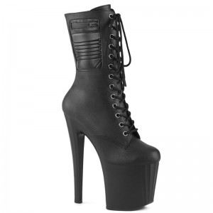 Pleaser Enchant-1040PK Vegan Leather Laarzen Dames Zwart | BELGIE BETUWOGB