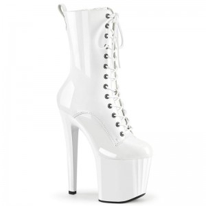 Pleaser Enchant-1040 Laarzen Dames Wit | BELGIE BEPGDUTN