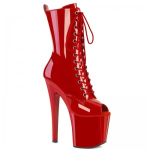Pleaser Enchant-1041 Laarzen Dames Rood | BELGIE BEOLCWNI