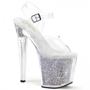 Pleaser Enchant-708RSI Hakken Dames Zilver | BELGIE BEVNPACL