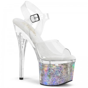 Pleaser Esteem-708CK Hakken Dames Zilver | BELGIE BEXPIFNM
