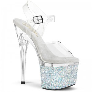 Pleaser Esteem-708LG Hakken Dames Wit | BELGIE BEAVYBNP