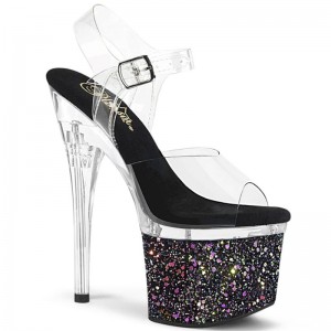 Pleaser Esteem-708LG Hakken Dames Zwart | BELGIE BELWDITF