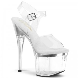 Pleaser Esteem-708 Hakken Dames Zilver | BELGIE BEPQHFWX