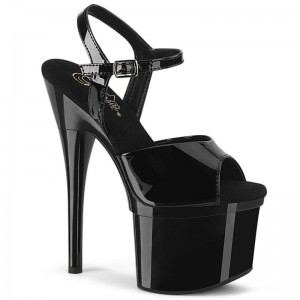 Pleaser Esteem-709 Hakken Dames Zwart | BELGIE BENKALQE