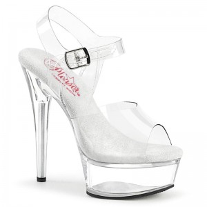 Pleaser Excite-608 Hakken Dames Clear | BELGIE BEXUBVFO