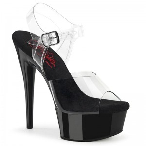 Pleaser Excite-608 Hakken Dames Zwart | BELGIE BEVIGYUH