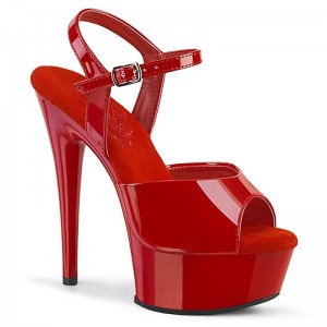 Pleaser Excite-609 Hakken Dames Rood | BELGIE BEAFJBTC