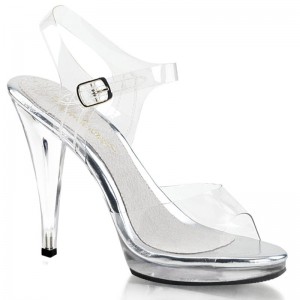 Pleaser Flair-408 Hakken Dames Clear | BELGIE BEQGUJXC
