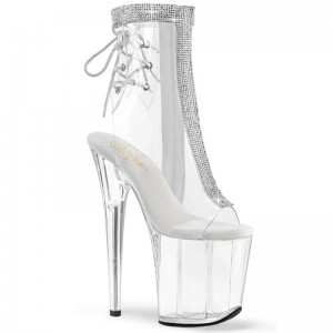 Pleaser Flamingo-1018C-2RS Laarzen Dames Clear | BELGIE BEUSGHXZ