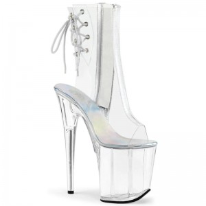 Pleaser Flamingo-1018C Laarzen Dames Clear | BELGIE BEXMAGYU