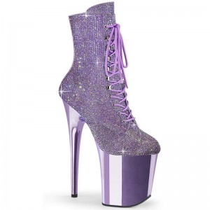 Pleaser Flamingo-1020CHRS Laarzen Dames Paars | BELGIE BEHZYKTB