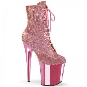 Pleaser Flamingo-1020CHRS Laarzen Dames Roze | BELGIE BEUFNZYP