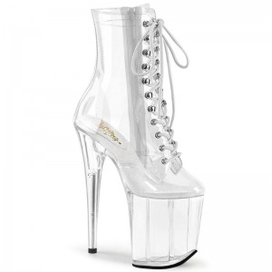 Pleaser Flamingo-1020C Laarzen Dames Clear | BELGIE BECTFHDA