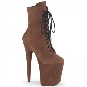 Pleaser Flamingo-1020FS Laarzen Dames Bruin | BELGIE BEKTVYCL