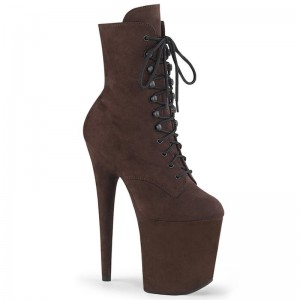 Pleaser Flamingo-1020FS Laarzen Dames Bruin | BELGIE BEKOXWIP
