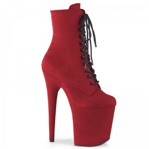 Pleaser Flamingo-1020FS Laarzen Dames Rood | BELGIE BEAFMSTW