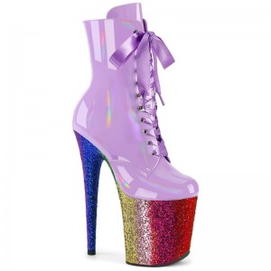 Pleaser Flamingo-1020HG Laarzen Dames Paars Gekleurd | BELGIE BEBAYHMZ