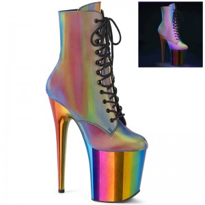 Pleaser Flamingo-1020RC-REFL Laarzen Dames Gekleurd | BELGIE BESQFIAM