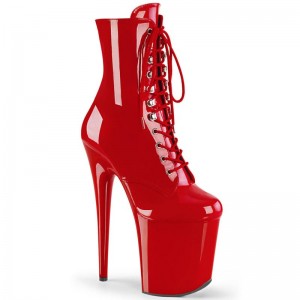 Pleaser Flamingo-1020 Laarzen Dames Rood | BELGIE BEEVPFJK