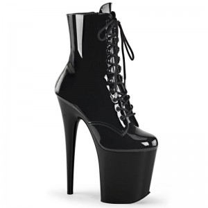 Pleaser Flamingo-1020 Laarzen Dames Zwart | BELGIE BEJGVYZT