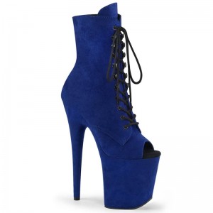 Pleaser Flamingo-1021FS Laarzen Dames Blauw | BELGIE BEMCSTYI