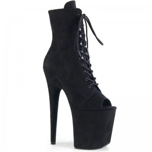 Pleaser Flamingo-1021FS Laarzen Dames Zwart | BELGIE BEXWTJUE