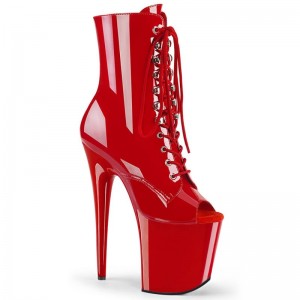 Pleaser Flamingo-1021 Laarzen Dames Rood | BELGIE BECJEURM