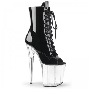 Pleaser Flamingo-1021 Laarzen Dames Zwart | BELGIE BESBXUTF