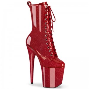 Pleaser Flamingo-1040GP Laarzen Dames Rood | BELGIE BEYPSNLA