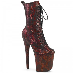 Pleaser Flamingo-1040SPF Laarzen Dames Rood | BELGIE BETUDNYA