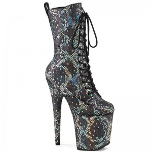 Pleaser Flamingo-1040SPF Laarzen Dames Zilver | BELGIE BECPTMNJ