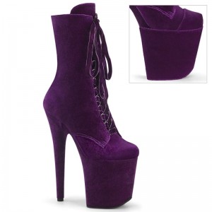 Pleaser Flamingo-1045VEL Laarzen Dames Paars | BELGIE BEMUPKTR