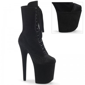 Pleaser Flamingo-1045VEL Laarzen Dames Zwart | BELGIE BEETXKAG