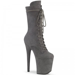 Pleaser Flamingo-1050FS Laarzen Dames Grijs | BELGIE BEJFBMSP