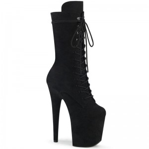 Pleaser Flamingo-1050FS Laarzen Dames Zwart | BELGIE BEFJMVIW