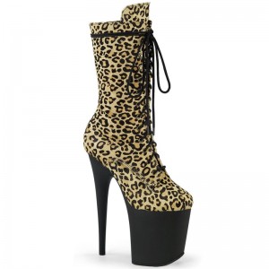 Pleaser Flamingo-1050LP Laarzen Dames Bruin | BELGIE BELCPDHB