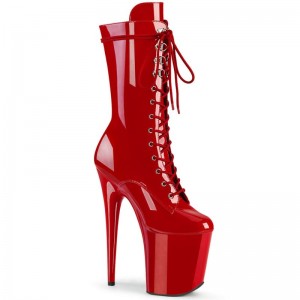 Pleaser Flamingo-1050 Laarzen Dames Rood | BELGIE BEEFLXCY