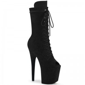 Pleaser Flamingo-1051FS Laarzen Dames Zwart | BELGIE BESHIUMG
